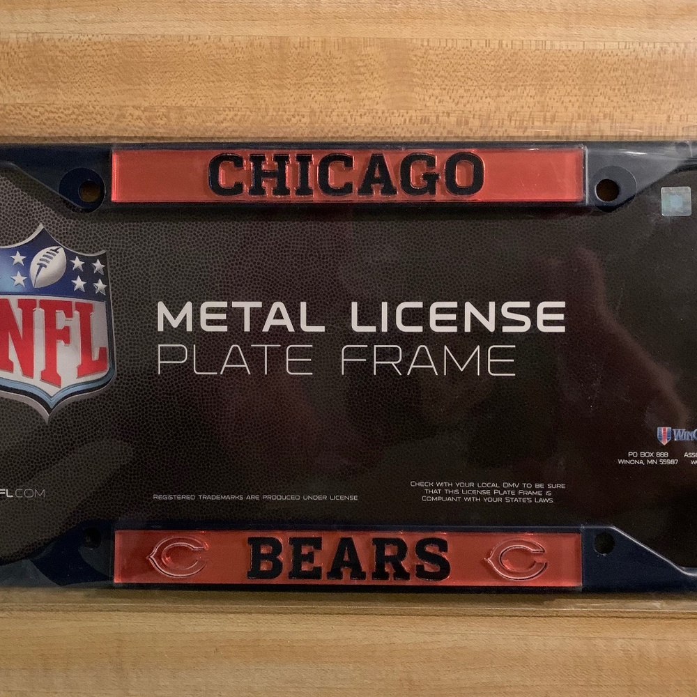 Chicago Bears license plate frame